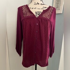 Anthropologie Meadow Rue Tavia Peasant Top-Size Medium NWT